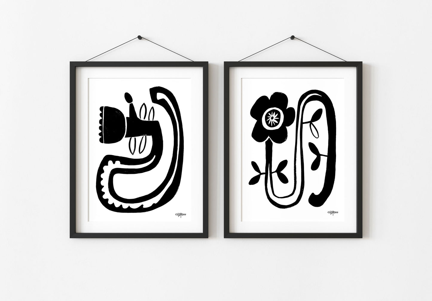 "Bold Tulip" Framed Print with Mat