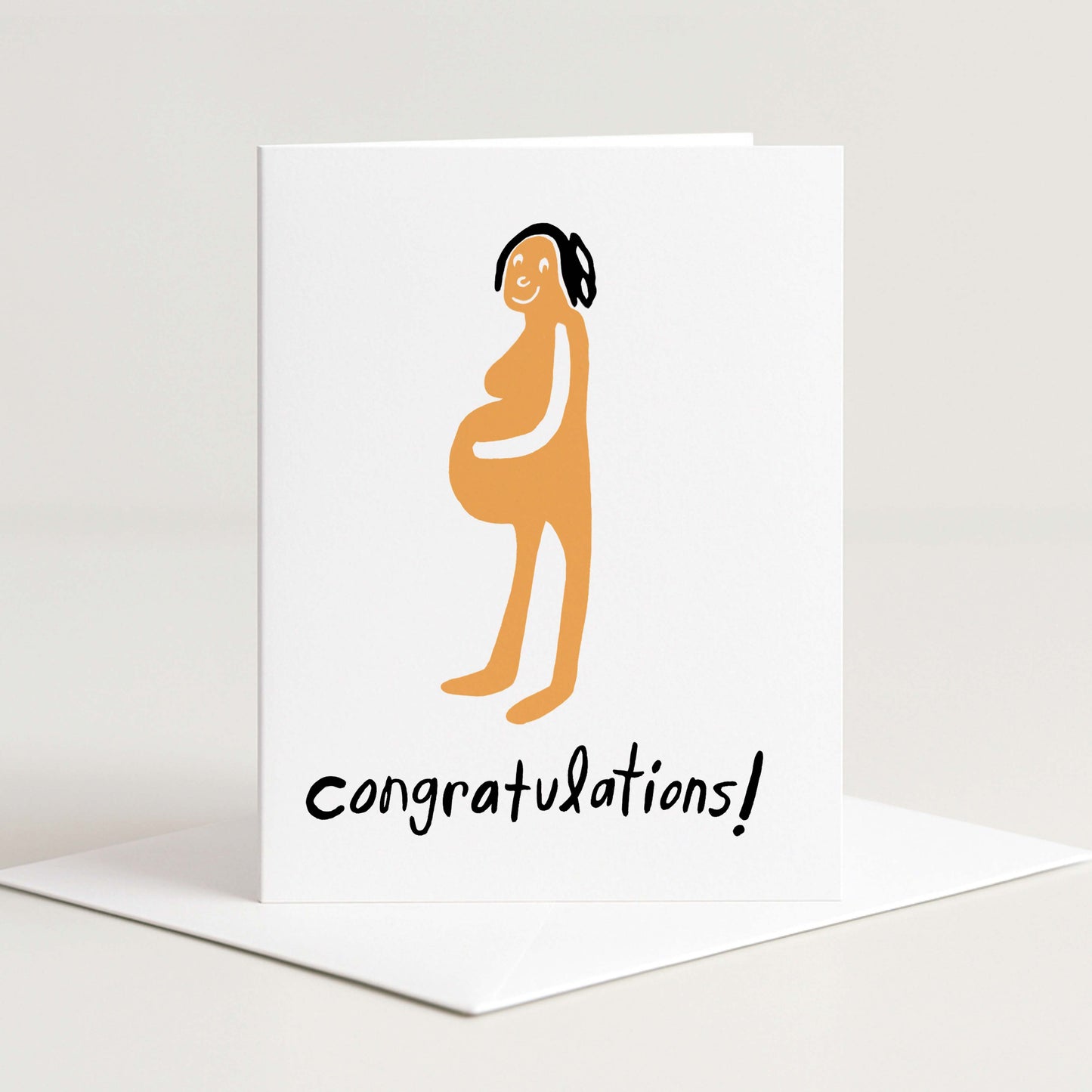 Baby Bump Congratulations Card