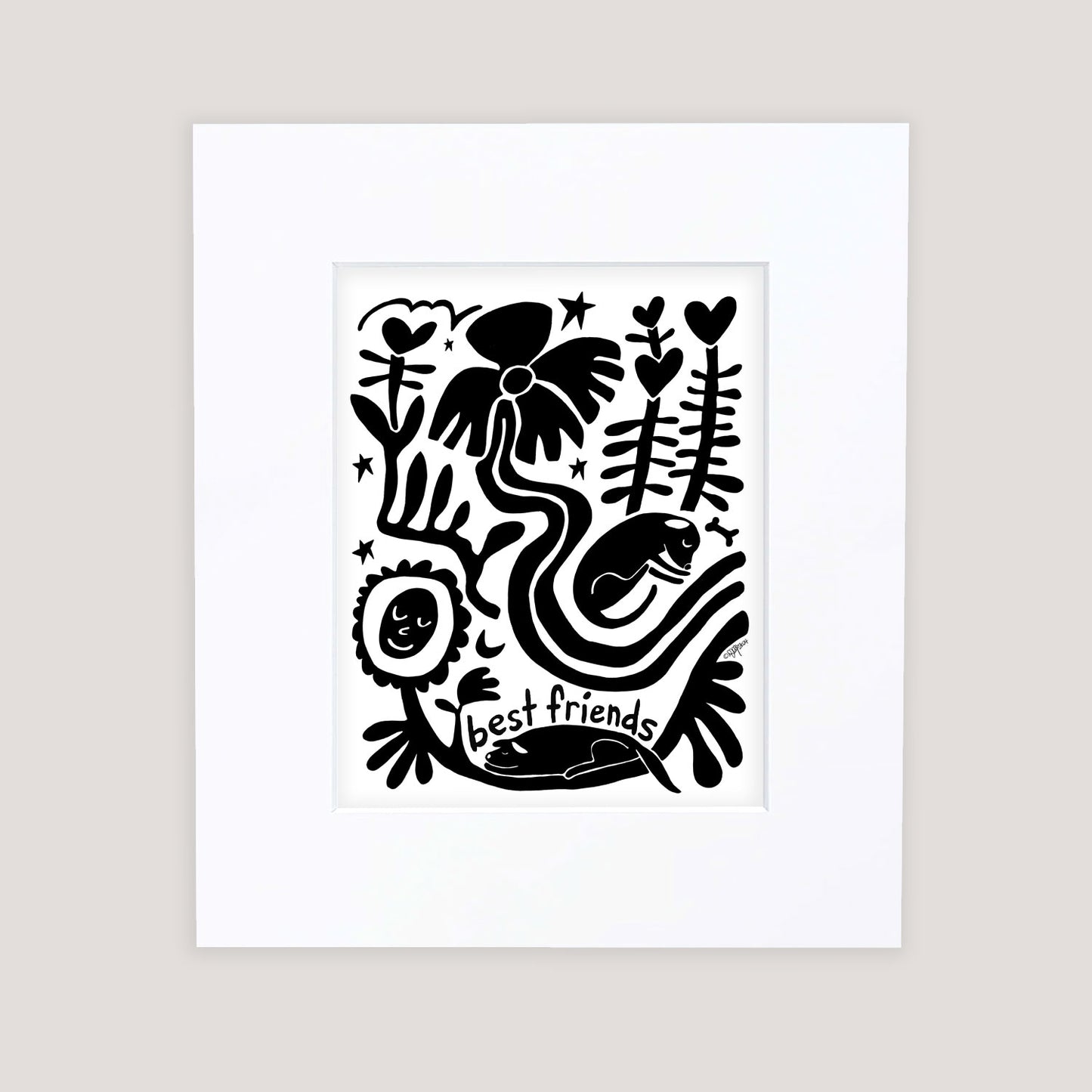 "Best Friends" Matted Print