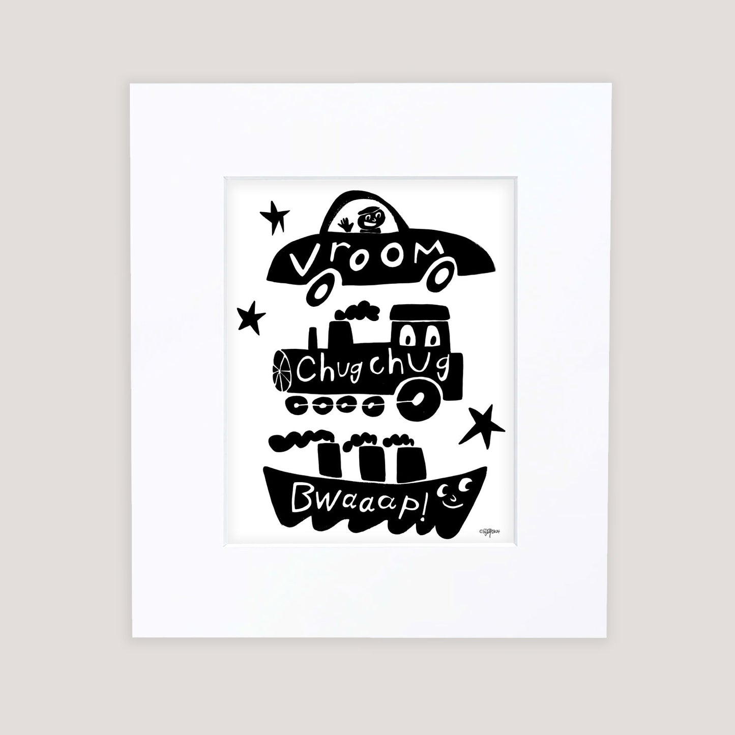 "Bwaap" Matted Print