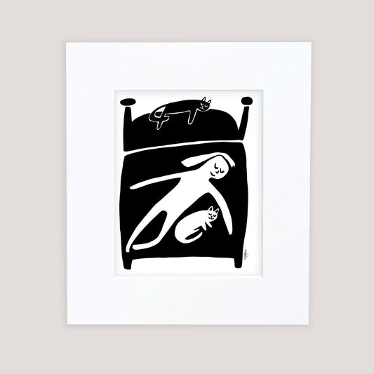 "Cat Nap" Matted Print