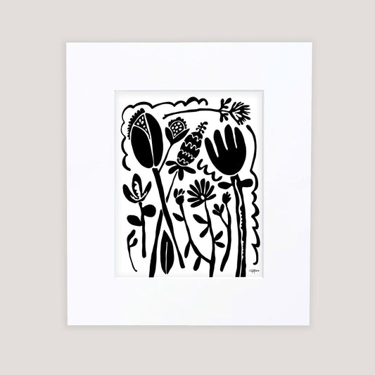 "Field of Flowers" Matted Print