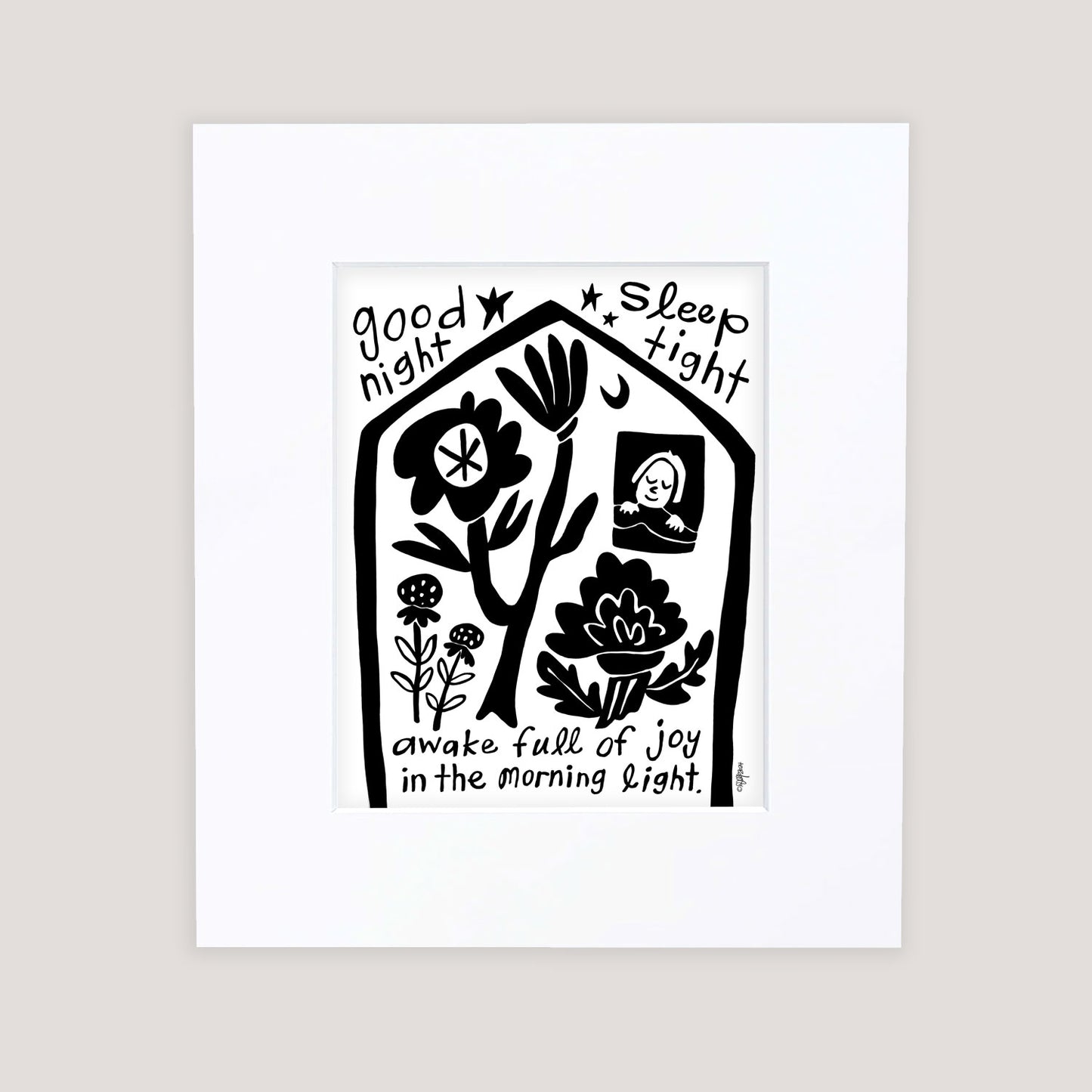 "Sleep Tight" Matted Print