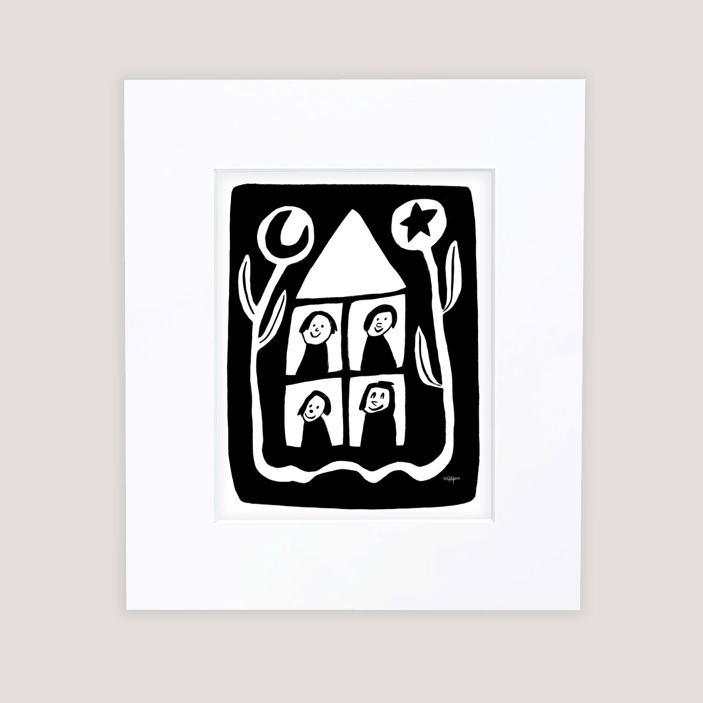 "Happy Family" Matted Print