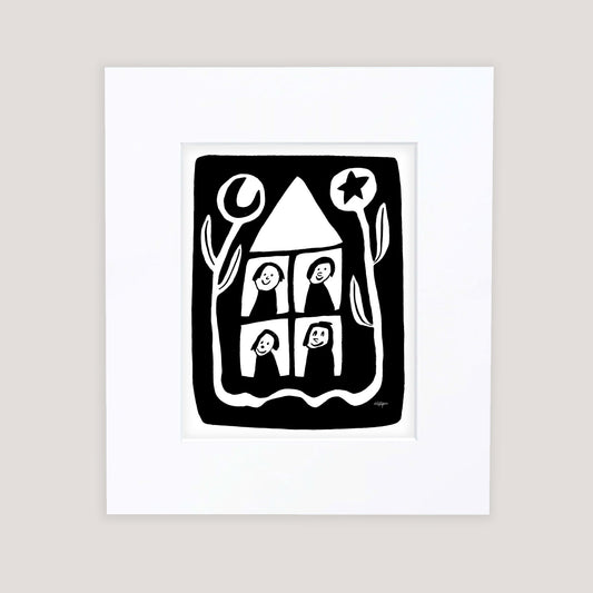"Happy Family" Matted Print