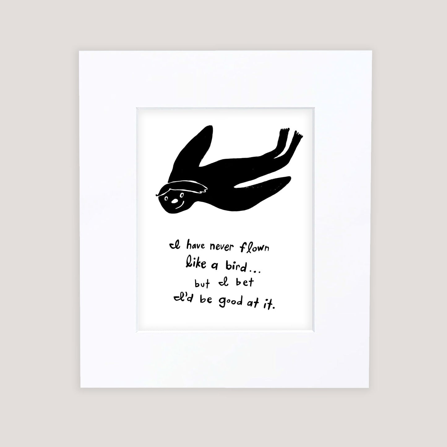 "Like A Bird" Matted Print