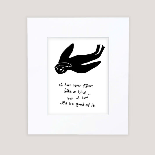 "Like A Bird" Matted Print