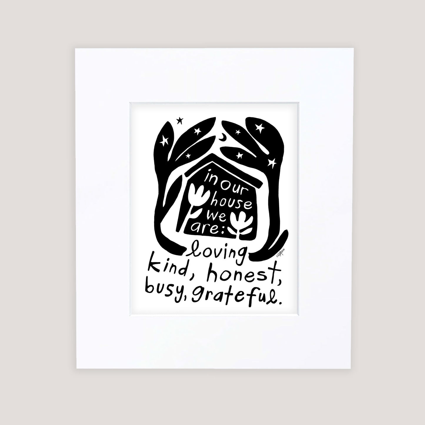"In Our House" Matted Print