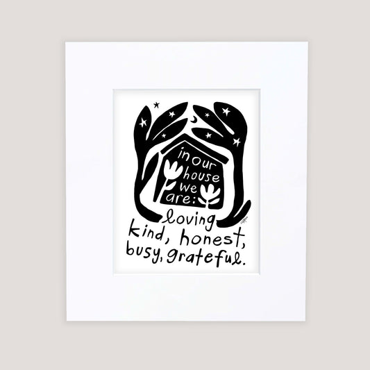 "In Our House" Matted Print