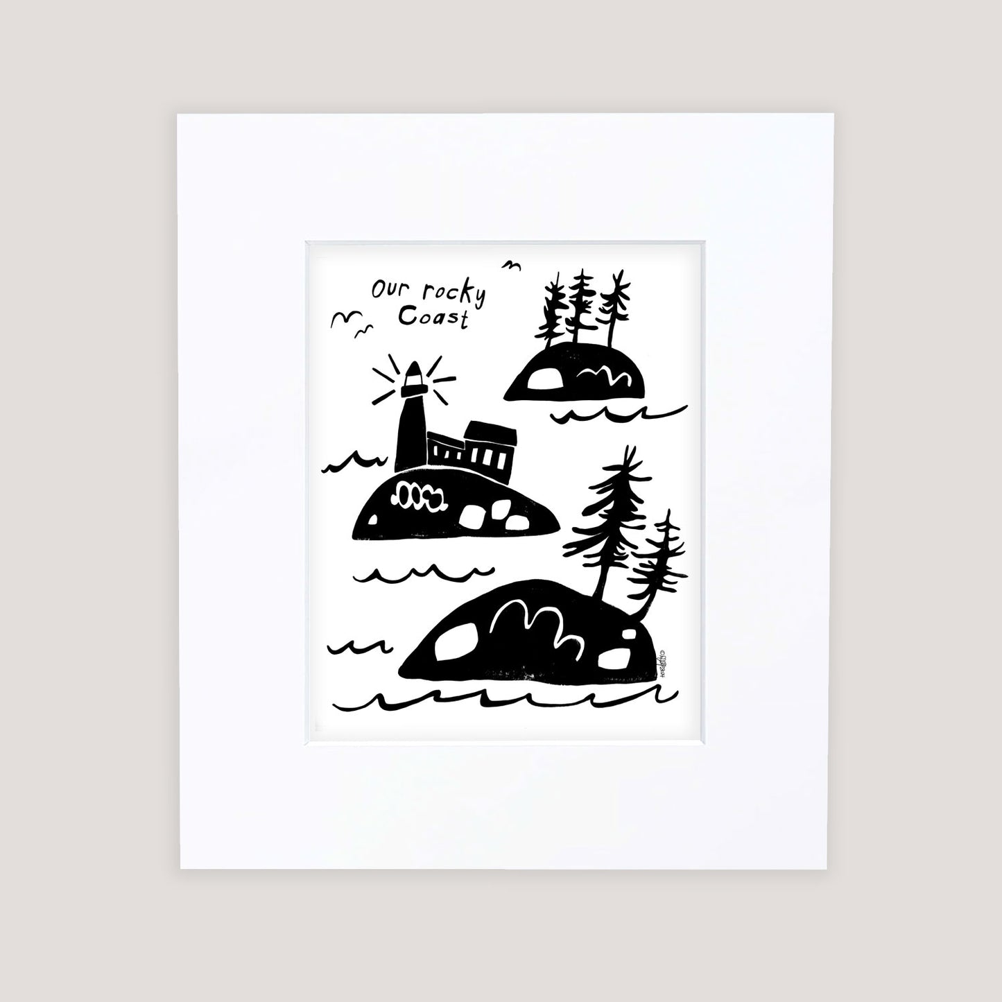 "Our Rocky Coast" Matted Print