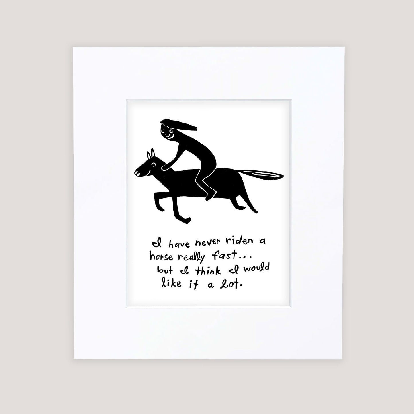 "Really Fast" Matted Print
