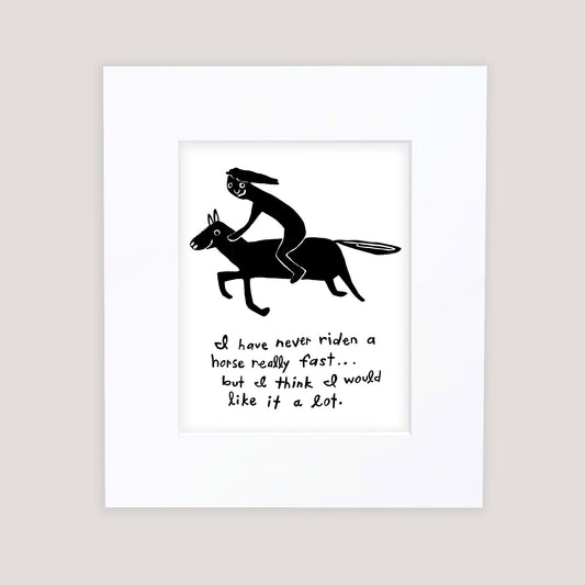 "Really Fast" Matted Print