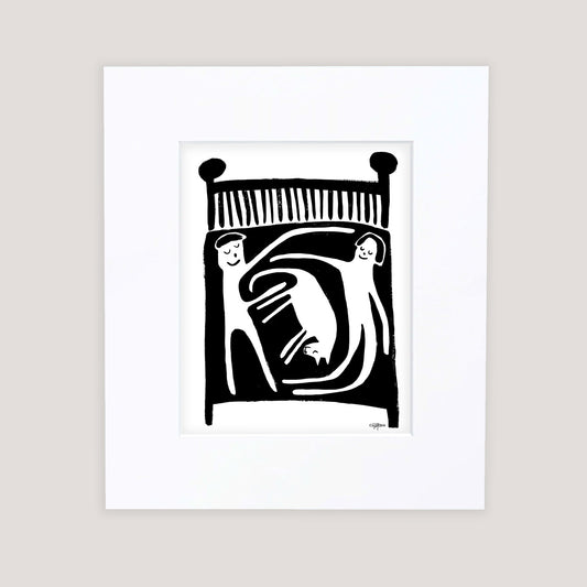 "Sleeping Dogs" Matted Print