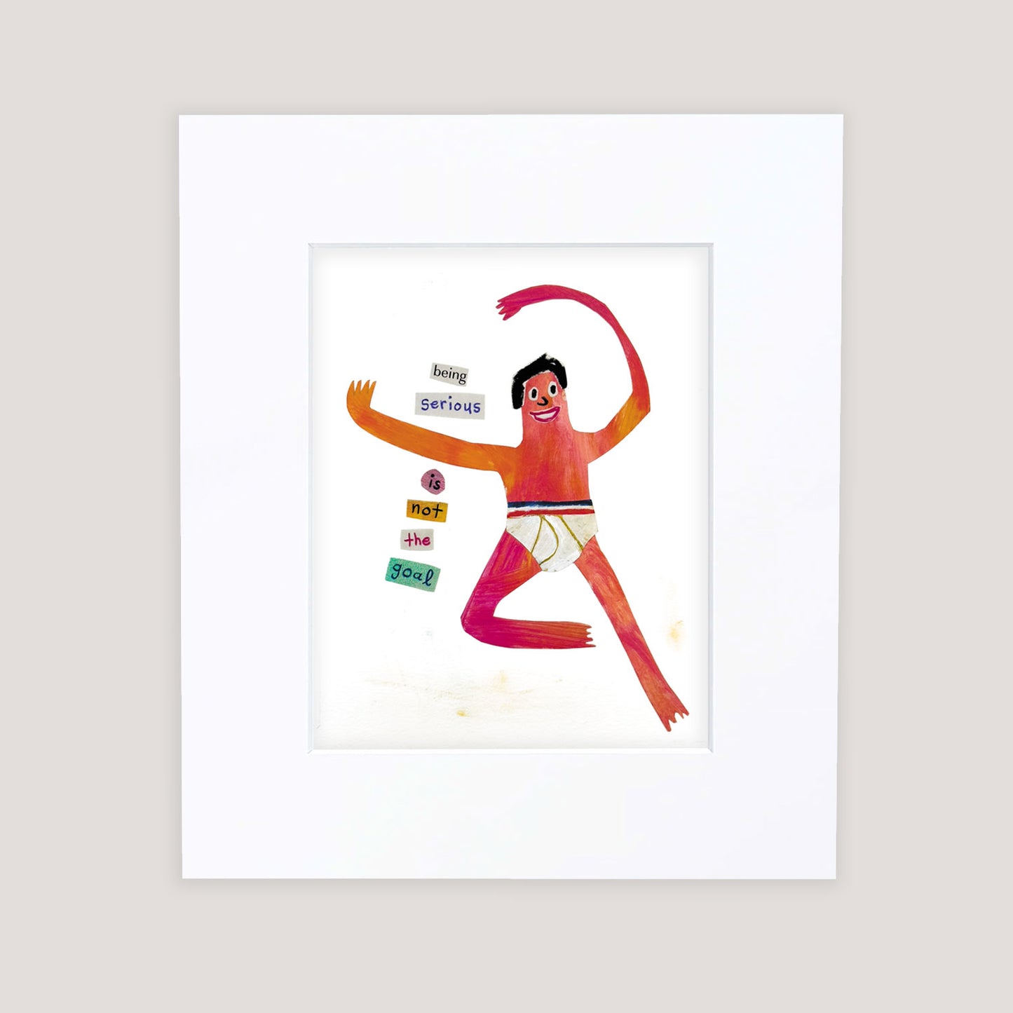 "Being Serious" Matted Print