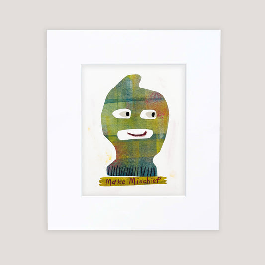 "Making Mischief" Matted Print