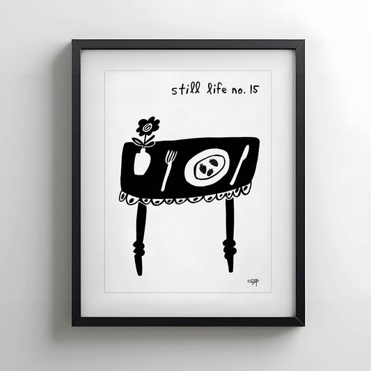 "Still Life No. 15" Framed Print with Mat