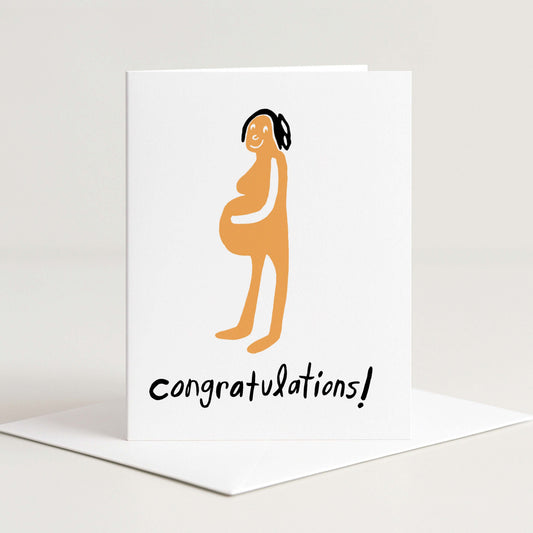 Baby Bump Congratulations Card
